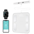 Fitdays Smart Scale for Body Weight and Fat Percentage FSA&HSA Eligible, 8-Electrode Digital Bathroom Scale with BMI, Body Fat & Muscle Mass to 28 Body Composition and Printable Body Analysis Report
