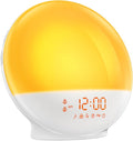 Wake Up Light, Sunrise Alarm Clock with 10,000 Lux Therapy Light, White Noise Sound Machine with Sleep Aid, 11 Atmosphere Lights, Dual Alarm & Snooze Function