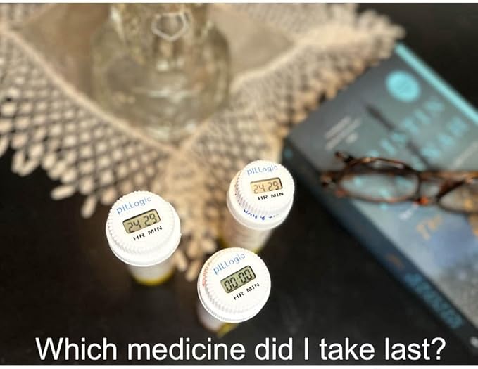 Medicine Timer-Medication Tracker-Pill Reminder for Prescriptions and Children's Liquid Medicine-Easy to Use