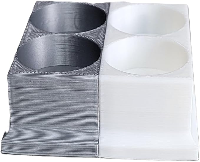 Znet3D Eye Drops Bottle Organizer & Tracker – AM/PM 4-Slot (White/Silver)
