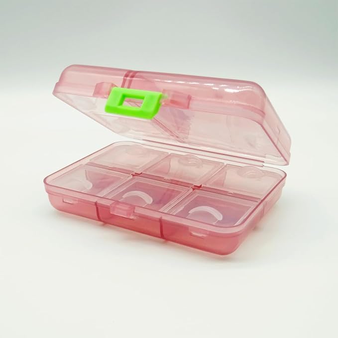 Weekly Pill Organizer, Waterproof 7 Day Large Daily Pill Box Reminder, Cute Vitamin Case Compact Medicine Container, Portable Travel Pill Holder Supplement Medication Calcium Tablet Dispenser