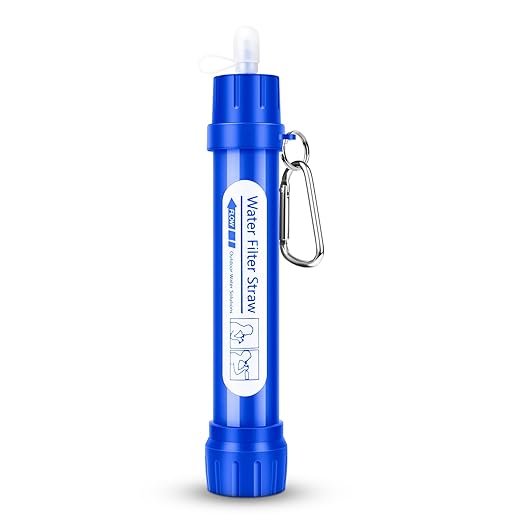 Tentock Outdoor Portable Equipment Personal Water Purification Filter Suitable for Hiking Camping Travel Emergency Preparedness