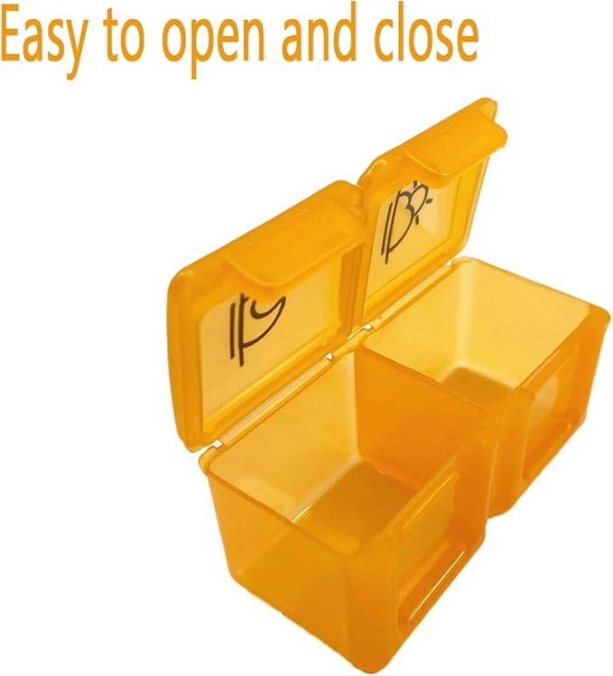 Twice-a-Day Monthly Large Pill Organizer Set - Am/Pm, 31 Day Pill Case Holder Morning and Night Medication Pods, Compact Removable Travel Pill Box, Bpa Free, Arthritis Friendly