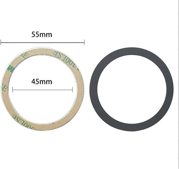TENOC Universal Metal Ring Sticker for Magnetic Charger Compatible with iPhone/Samsung/Android All Cellphones, Magnetic Mount/Phone Holder Conversion Accessories, 6Pcs