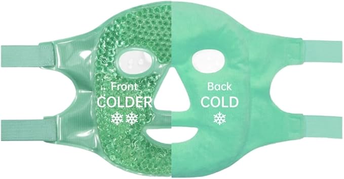 Reusable Hot & Cold Face & Eye Gel Mask – Relaxing Ice Mask with Plush Velvet Fabric, Fragrance-Free Skincare for Home Spa & Beauty Care