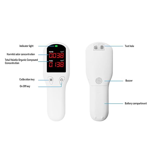 Marhynchus 2 in 1 Air Quality Tester Indoor Air Quality Monitor Portable VOC & Odor Detector with Real Time Display for Home Office New Houses