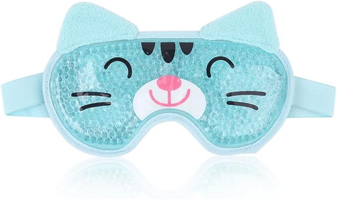 NEWGO Headache Ice Pack Head Wrap for Migraines and Ice Pack Eye Mask Cold Compress Reusable Hot Cold Therapy