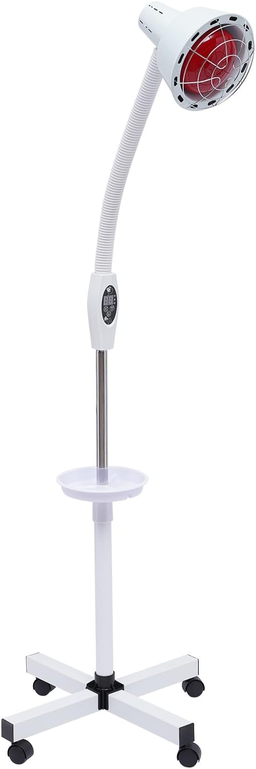 Infrared Light,275W Near Red Infrared Heat Lamp for Relieve Pain and Muscle Aches,with Flexible Arm and Remove Control Standing Lamp