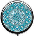 Geometric PatternsCute Pill Box/Pill case-Round Pill Box/case- Three-Compartment Pill Box/Pill case