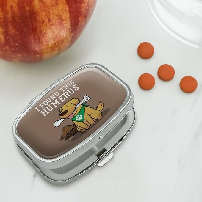 I Found This Humerus Bone Dog Humorous Rectangle Pill Case Trinket Gift Box