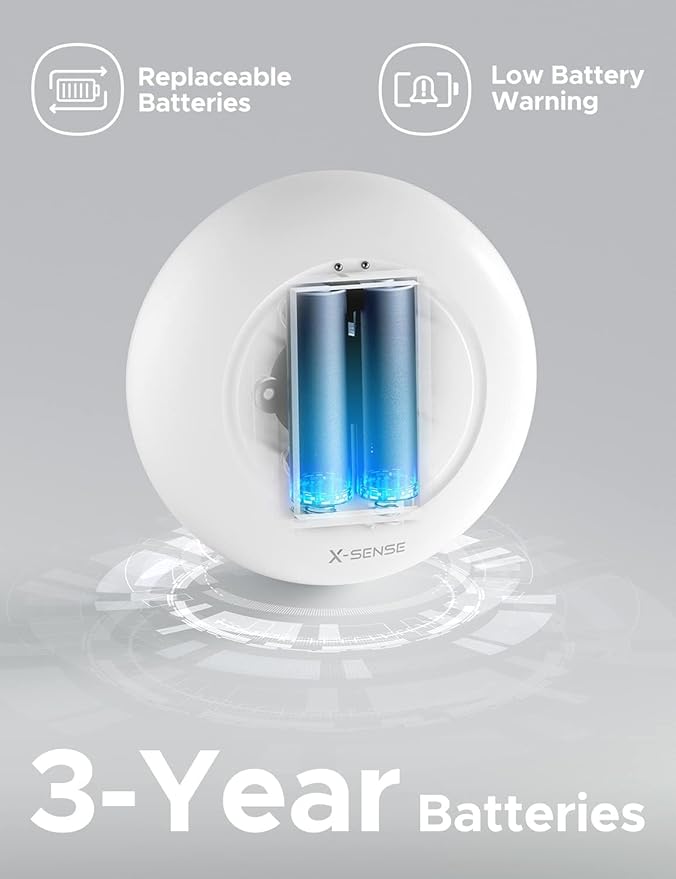 X-Sense Water Leak Detector for Basements, Sinks, Tanks, Pools, No WiFi, Not Compatible with X-Sense Base Station, Model WS01