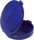 Tupperware Mini Clamshell Pill Keeper Round Pocket Container, Blue