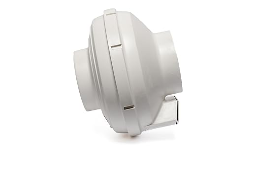 Festa AMG Legend Radon Fan - Quiet and Energy Efficient 345 CFM Radon Mitigation System Inline Fan - 6" Electric Waterproof Inline Duct - Made with Sturdy Glass Reinforced Poly-Resin – White