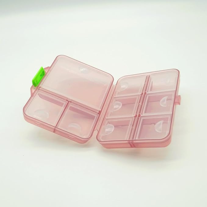Weekly Pill Organizer, Waterproof 7 Day Large Daily Pill Box Reminder, Cute Vitamin Case Compact Medicine Container, Portable Travel Pill Holder Supplement Medication Calcium Tablet Dispenser