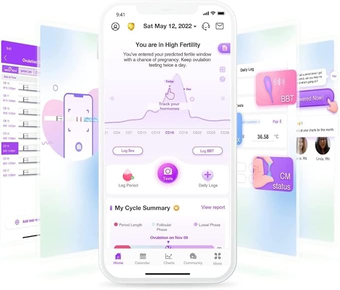 Easy@Home 100 Ovulation Test and 20 Pregnancy Test Strips, FSA Eligible Ovulation Test Kit Powered by Premom Ovulation Predictor Free APP,100LH + 20HCG + 120 Urine Cups-Package May Vary