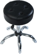 ACEQLYT® Round Rolling Stool with Wheels, Heavy Duty 400lb, Height Adjustable Swivel Drafting Stool for Shop, Salon, Home, Office, Tatoo, Medical, Massage (Black)