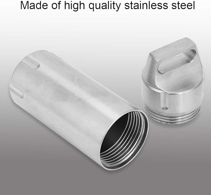 Organizers, Portable Box Case Stainless Steel Pills Case Container Bottles Keychain for Women Man Elderly Outdoor Sports Travel Holder (Steel Color)