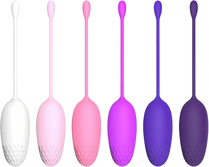 Kegel Ball Exercise System, Pelvic Floor Muscle Trainer with 6 Silicone Weights, Kegel Weight Training for Tightening & Strengthen