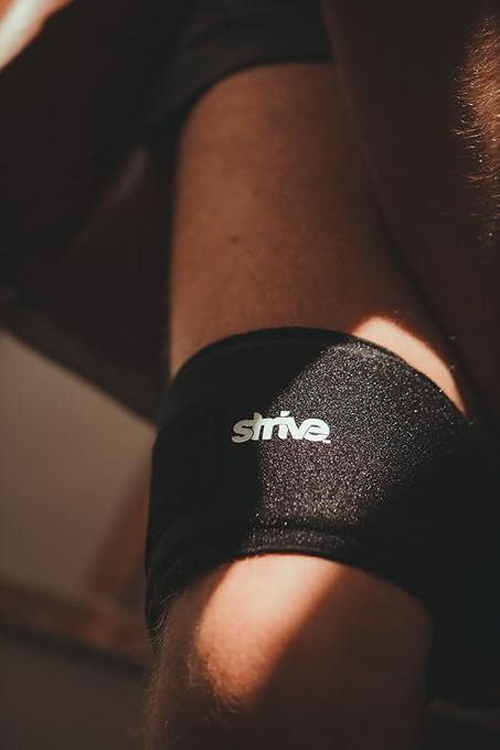 Strive Hot & Cold Therapy Compression Sleeve, Provides Soothing Relief and Support, Adjustable Compression for Comfortable Healing, Comfort Design for Injury and Muscle Recovery, Large, Black