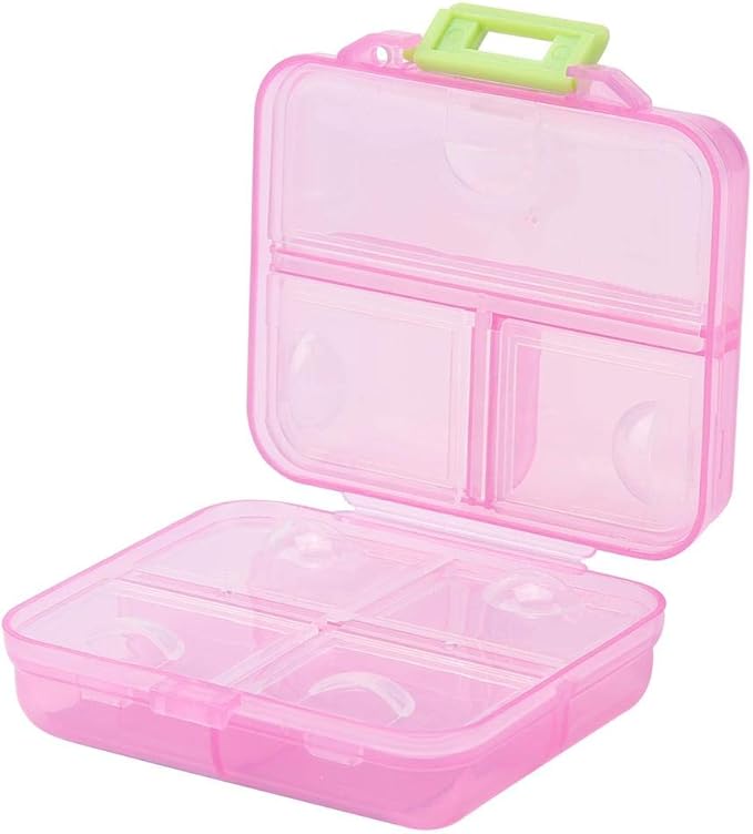 7 Grids Weekly Pill Box Portable Medicine Storage Box Foldable Drug Case Tablet Organizer for Travel ()