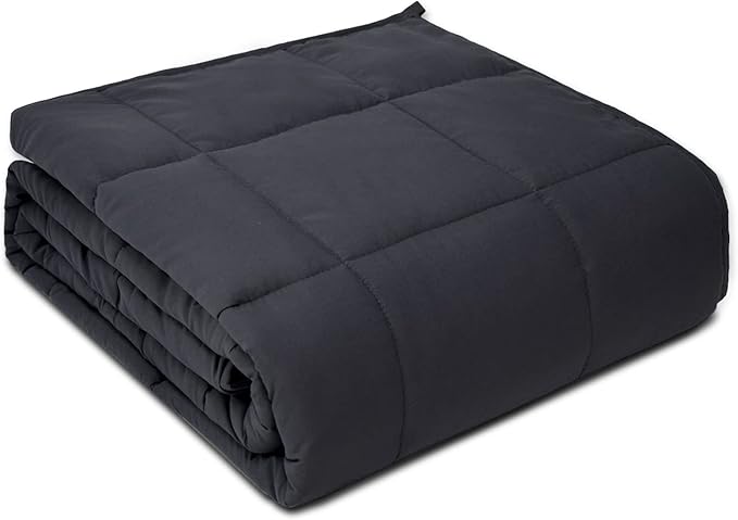 Weighted Blanket 15lbs Queen Size Dark Grey 60"x80" Weighted Blankets for Adults Heavy Blanket are Comfortable and Cozy