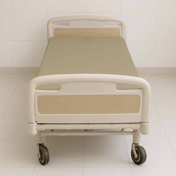 1 Pack Fitted Hospital Bed Sheets - Soft Microfiber Hospital Fitted Sheet - Hospital Bed Fitted Sheets (Beige, 36" x 84" x 12")