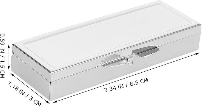 Healifty Box Pill Storage Case Medication Organizer Weekly Stainless Steel 7 Day Pill Case Daily Pill Organizer Pill Storage containers Medicine Organizer Blush Travel Square