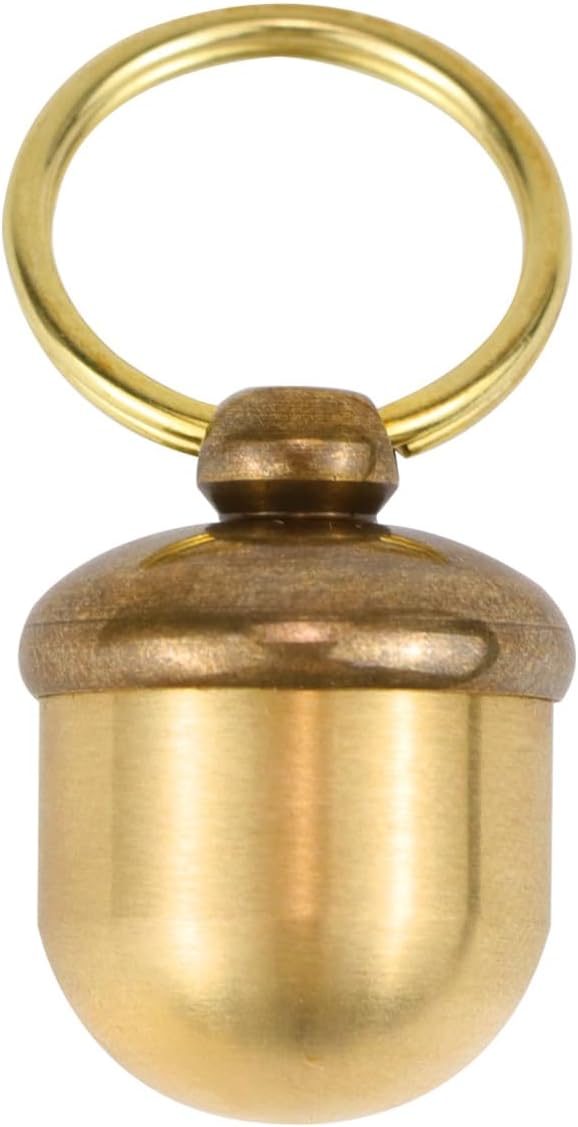 Pills Bottle Keychain, Copper Acorn Shaped Medication Small Empty Bottles Key Pendant Mini Pill Case Holder Travel Accessories