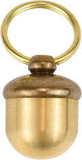 Pills Bottle Keychain, Copper Acorn Shaped Medication Small Empty Bottles Key Pendant Mini Pill Case Holder Travel Accessories