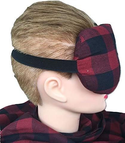 Eye Mask Lavender Eucalyptus, Sinus, Herbal Pack, Hot Cold Pack, Heat Wrap,Organic, Flax Seed, Microwave Therapy, Sleep Mask, Yoga Meditation Eye Pillow, Buffalo Plaid Checkers