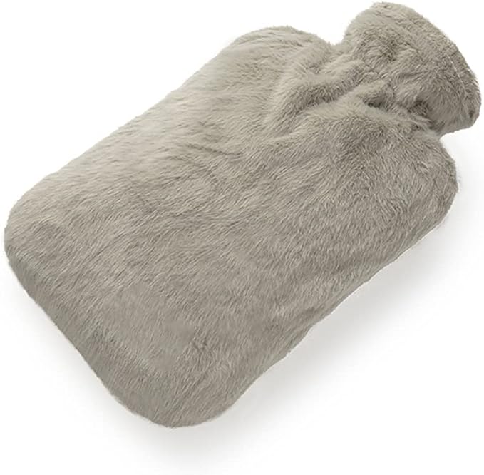 BICAREE Fuzzy Hot Water Bottle with Cover,Hot Water Bags for Pain Relief 2Liter,Heat Pad,Hot and Cold Therapy,Menstrual,Bpa Free