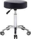 Antlu Rolling Stool Swivel Chair for Office Medical Salon Tattoo Kitchen Massage Work,Adjustable Height Hydraulic Stool with Wheels (Black)