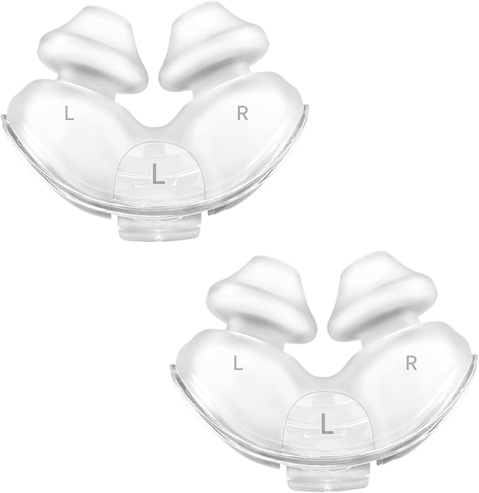 Replacement Nasal Pillows for ResMed Airfit P10, Ultra-Soft Silicone, Gentle Fit, Comfortable Seal, Replacement CPAP Supplie, 2 Packs (Large)