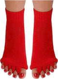 Women Toe Separator Socks Toeless Foot Alignment Socks for Yoga GYM Massage Pain Relief Improves Circulation Stretchy