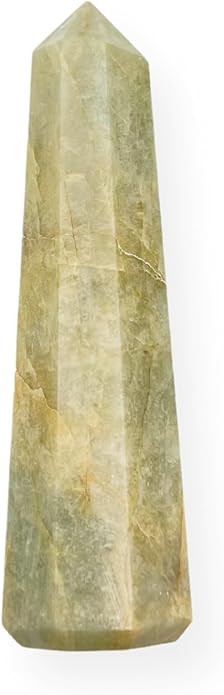 WholesaleGemShop 3 Inch Gemstones Obelisk Tower Jumbo Facet Aura Rock Crystal Natural Polished Earth Wand Spirit