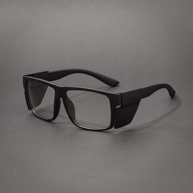 UV400 Photochromic Safety Glasses with Removable Side Shields, Blue Light Blocking