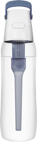 Dafi Filtered Water Bottle with Straw 24 oz - Sports Water Bottle Reusable with Carbon Filter for Travel, Gym, Daily Use - Leakproof, BPA-Free with Hypoallergenic Mouthpiece & Carrying Handle - Gray
