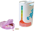 e-Pill Tower Pro - 4 Times a Day x 7 Day Weekly Pill Organizer, Vitamin and Medicine Pill Box - Stackable Pillbox Holder and Pill Cutter