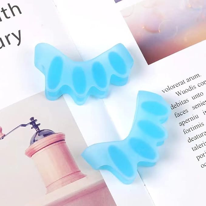 Toe Separators for Functional Fitness Athletes - Toe Straighteners for Foot Pain Relief and Plantar Fasciitis - Fix Feet - Fix Toes - Fix Bunions - Toe Spacers for Crossfit Blue-A