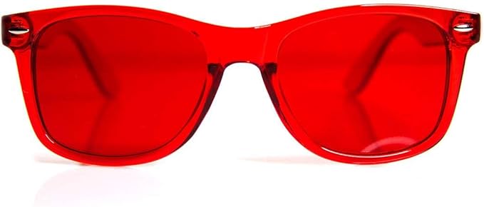 GloFX Red Color Therapy Glasses Glasses - Supports Feelings of Strength Power and Confidence
