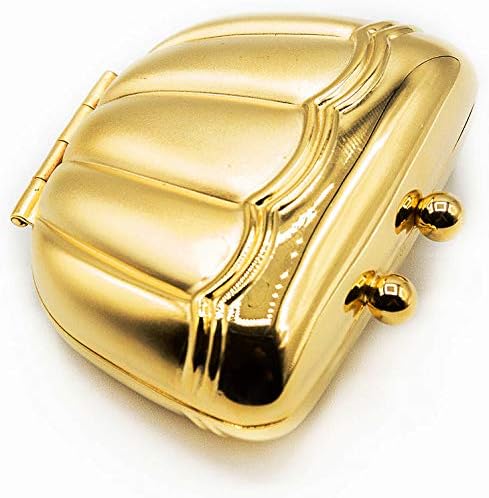 Gold Classic Purse Shaped Pocket Purse Portable Travel Pill Box & Medicine Organizer (1 Large Compartment)