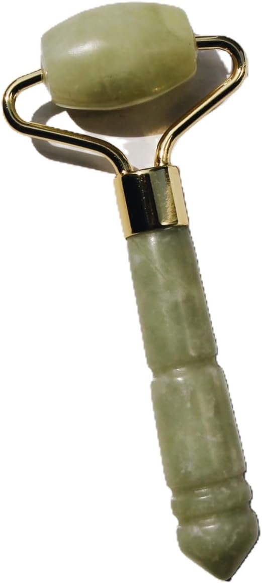 Mei Apothecary Mini Jade Face Roller - Authentic Jade Roller for Tension Relief, Puffiness & Radiant Skin, Relaxing Face Massager for All Skin Types