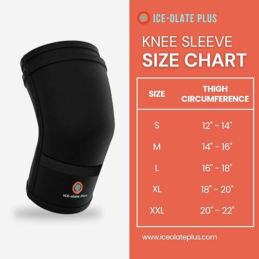 Knee Ice Pack Wrap, Compression Knee Sleeve, Reusable Hot/Cold Gel Pack Included, Heat Therapy Sleeve (X-Large)
