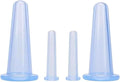 4Pcs Massage Cupping Set Silicone Mini Facial Cups Face Massager Helper Skin Care Neck Back Eyes Massaging Cup Safe to Use, Don't Worry About Burns Health Care Products (Blue)