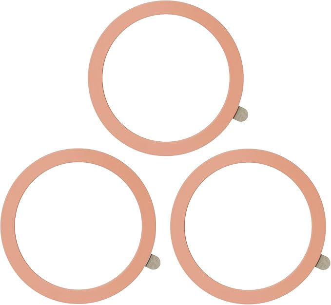 TENOC Universal Metal Ring Sticker for Magnetic Charger Compatible with iPhone/Samsung/Android All Cellphones, Magnetic Mount/Phone Holder Conversion Accessories, 3Pcs, Rose Gold