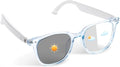 Bluetooth Glasses, Photochromic Lenses, Open-Ear Speakers, Touch Control, Hands-Free Calls & Music, Smart Glasses for Outdoor Activities, Walk, Travel,Work (Transparent Blue Frame)
