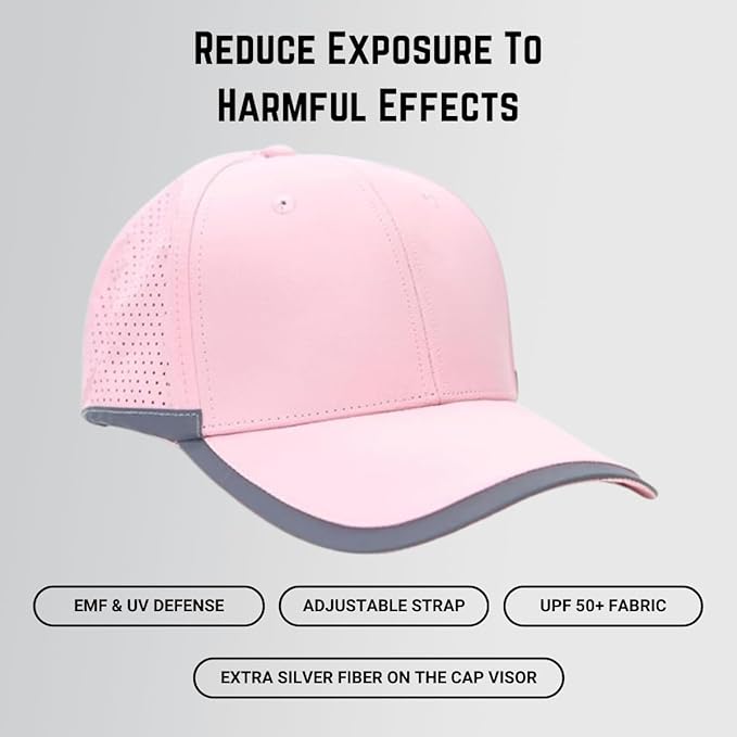 EMF Radiation Protection Hat with USPF 50+ Shield Wi-Fi Blocker High Frequency Defender Shield RF Blocker Baseball Caps