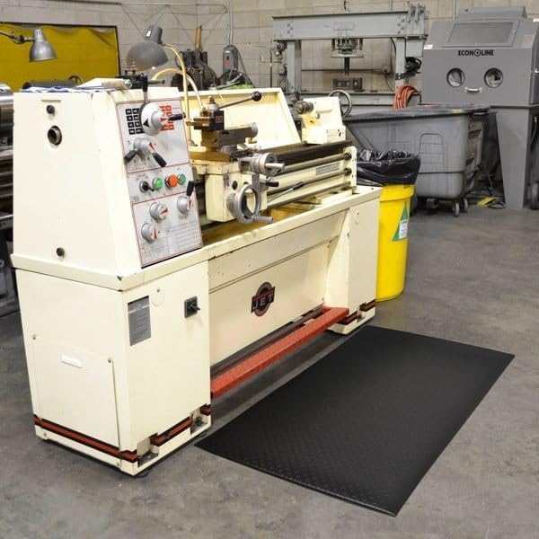 Notrax 417 Bubble Sof-Tred™ with Dyna-Shield® 3' x 12' x 1/2" Anti Fatigue Mat, Slip Resistant Bubble Textured Surface, Ideal for Industrial and Commercial Workplaces, Black, 417S0312BL