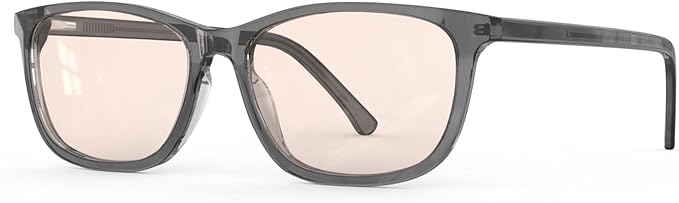 Bloomoak Rose Migraine Glasses,FL-Flex Light Sensitivity Relief Tinted Glasses for Indoor Fluorescent Glare/Women