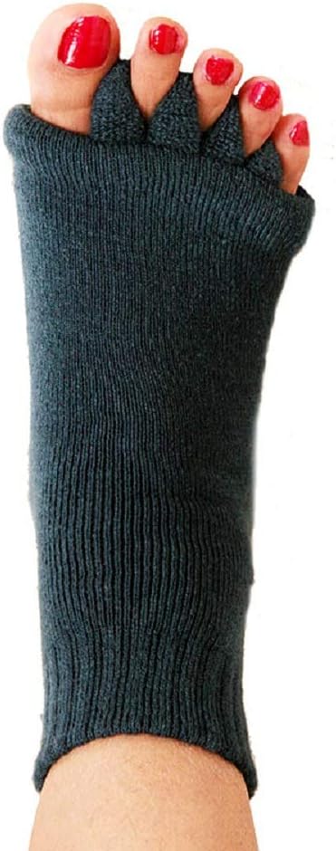 AIBEARTY 3 Pairs Yoga Sport Gym Five Toe Separator Socks Foot Massage Toeless Socks